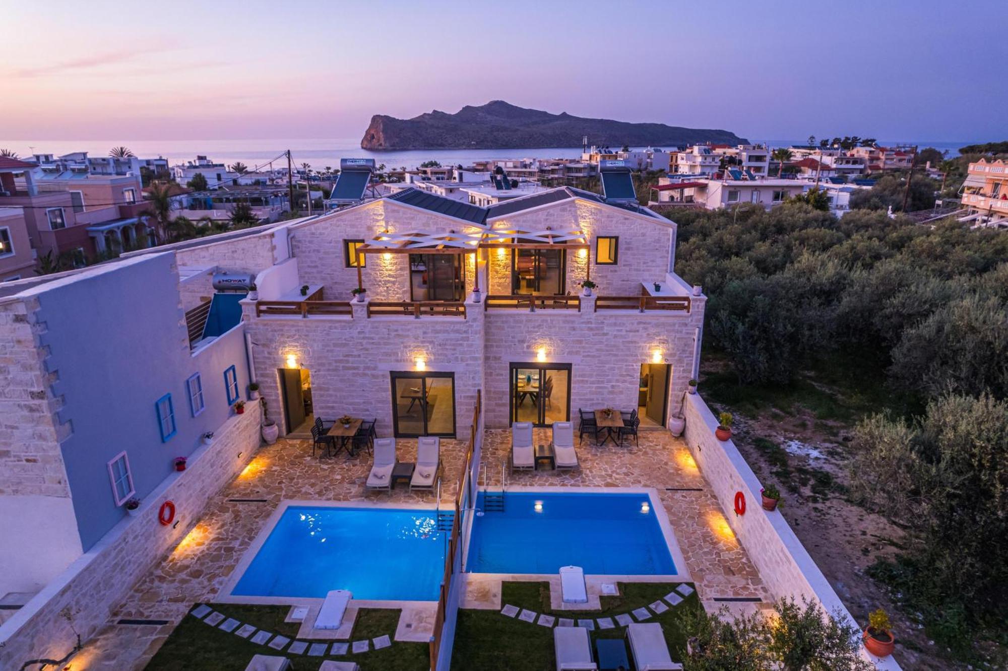 Sun Flower Villas With Sea View Agia Marina Extérieur photo
