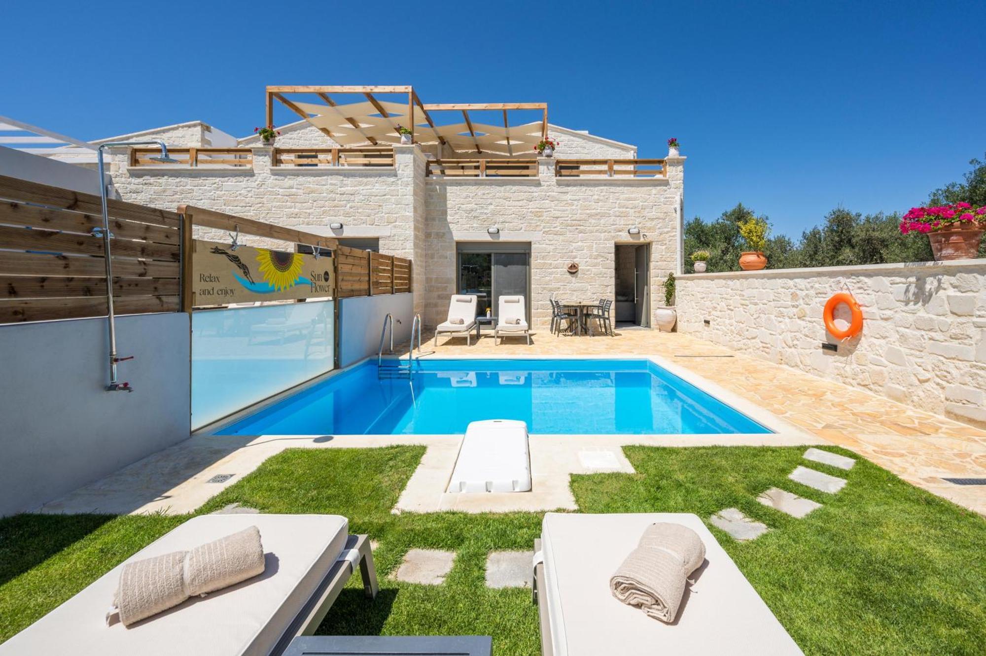 Sun Flower Villas With Sea View Agia Marina Extérieur photo