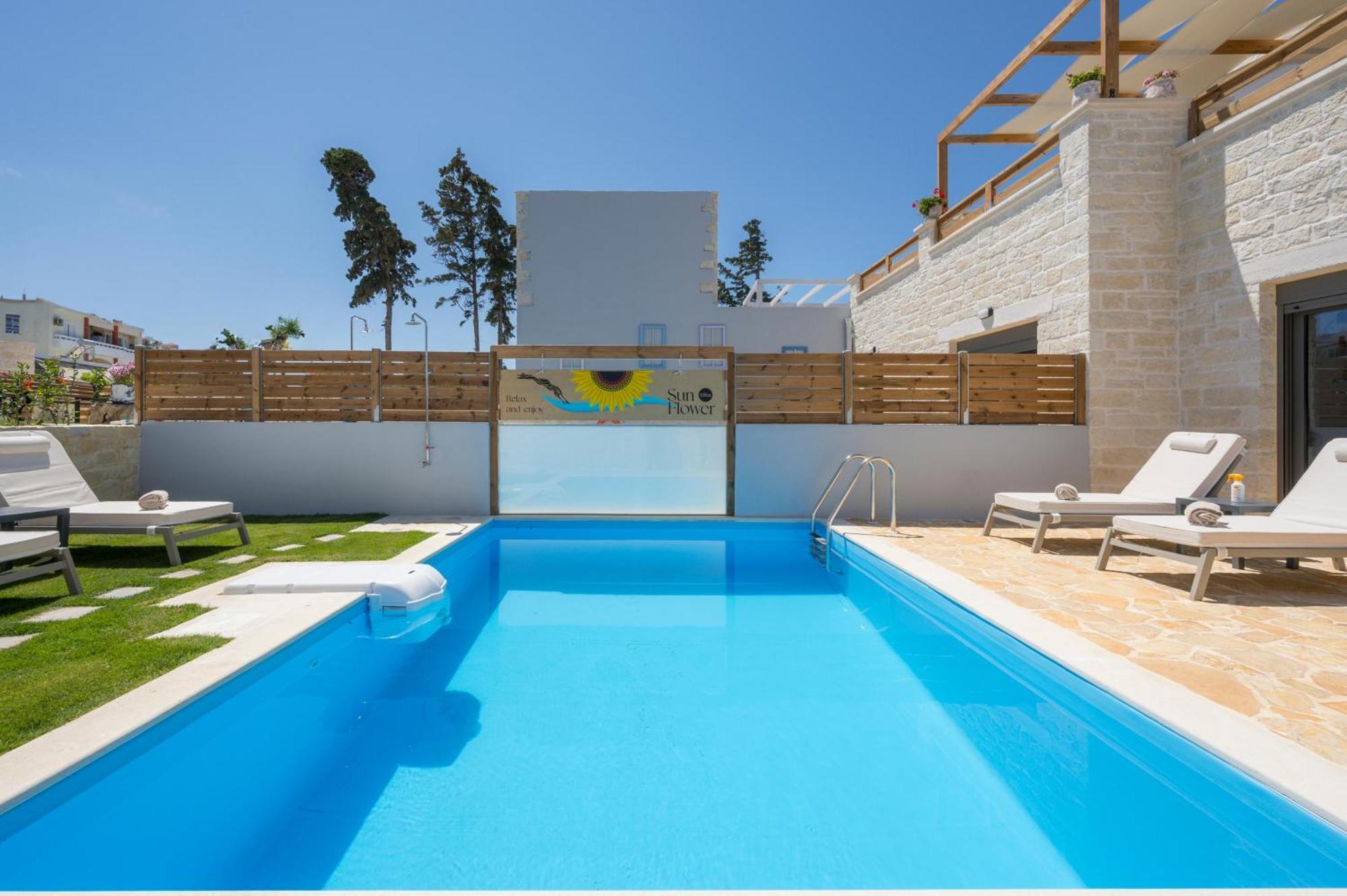Sun Flower Villas With Sea View Agia Marina Extérieur photo