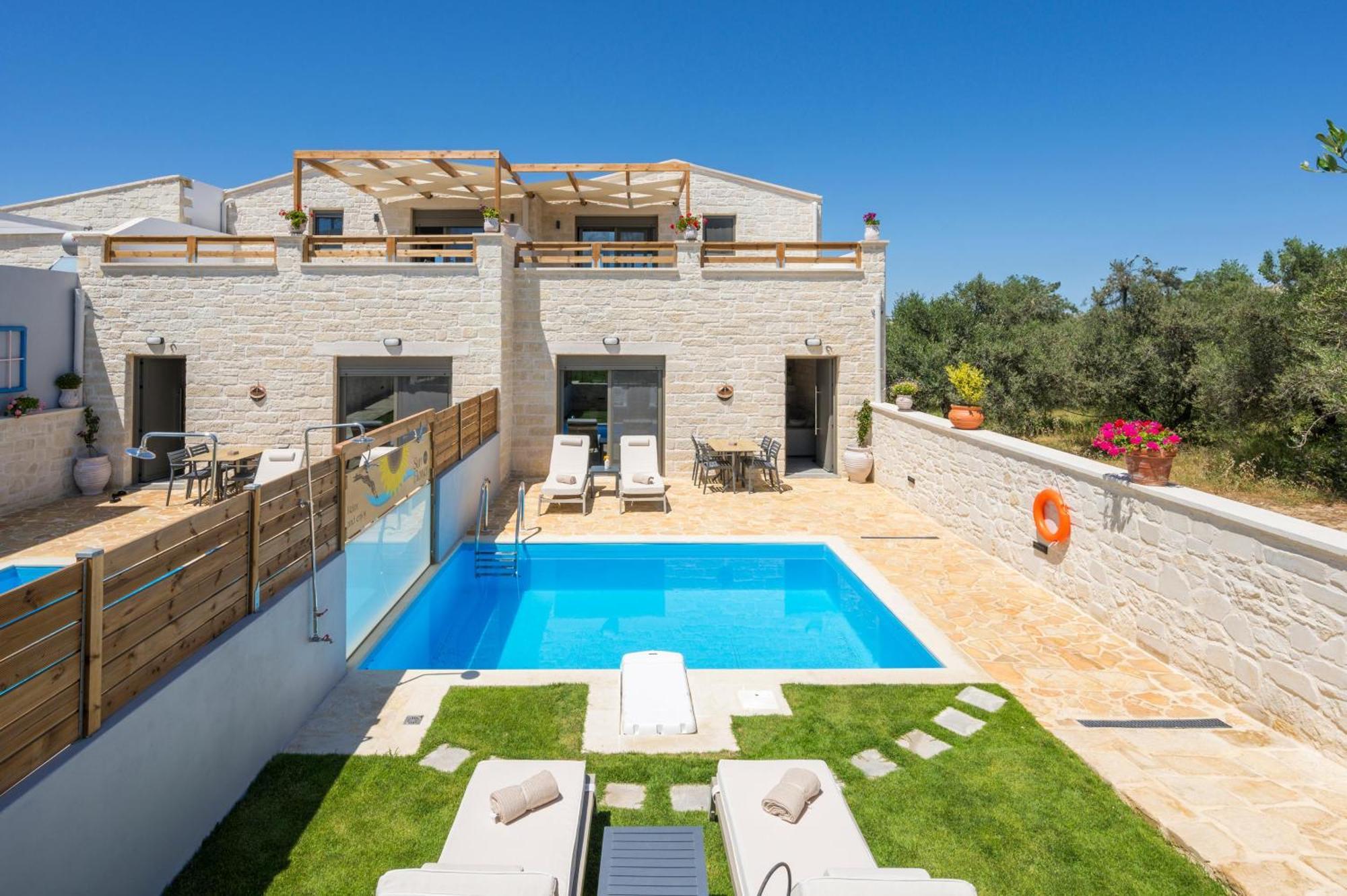 Sun Flower Villas With Sea View Agia Marina Extérieur photo