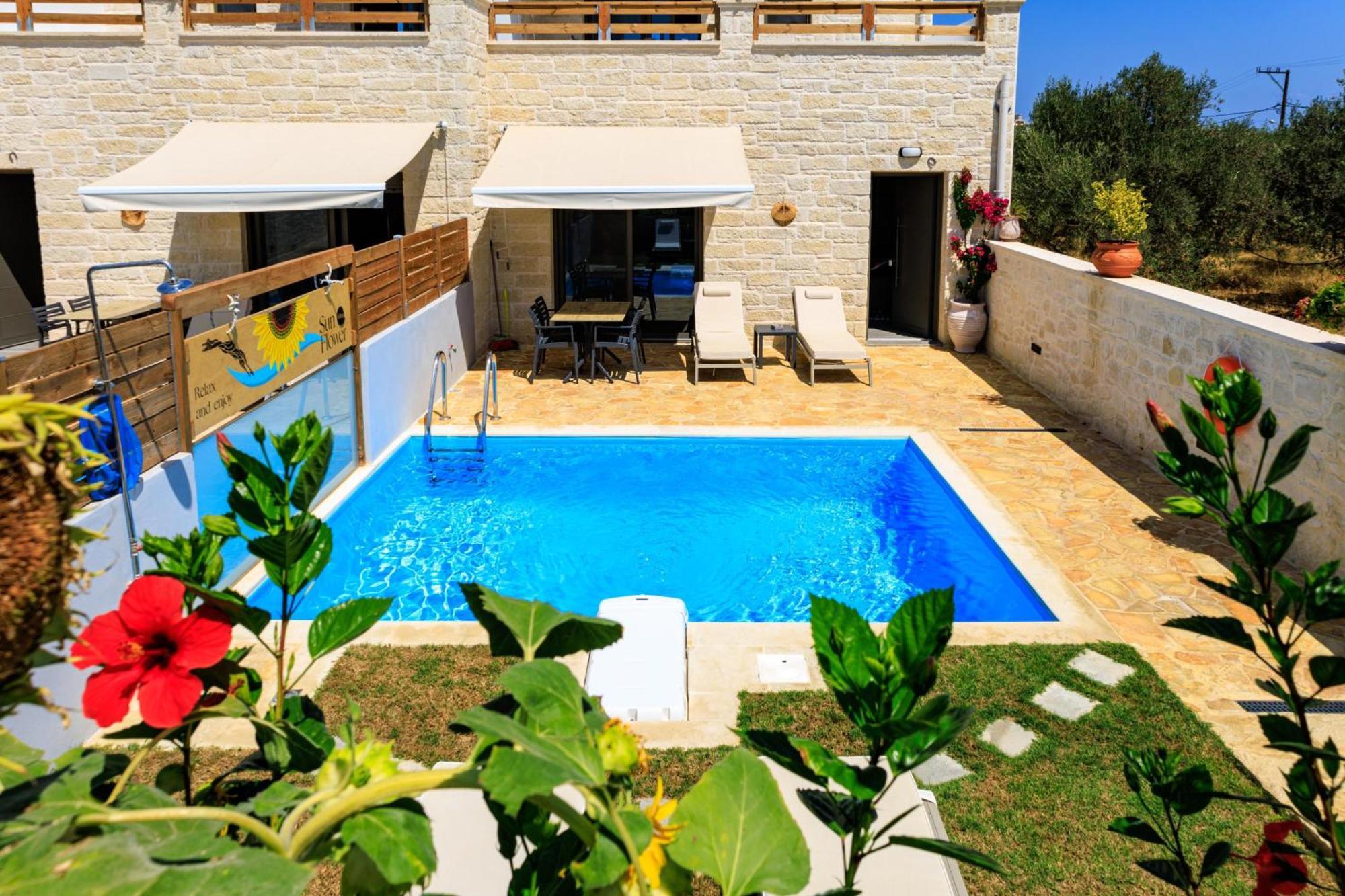 Sun Flower Villas With Sea View Agia Marina Extérieur photo
